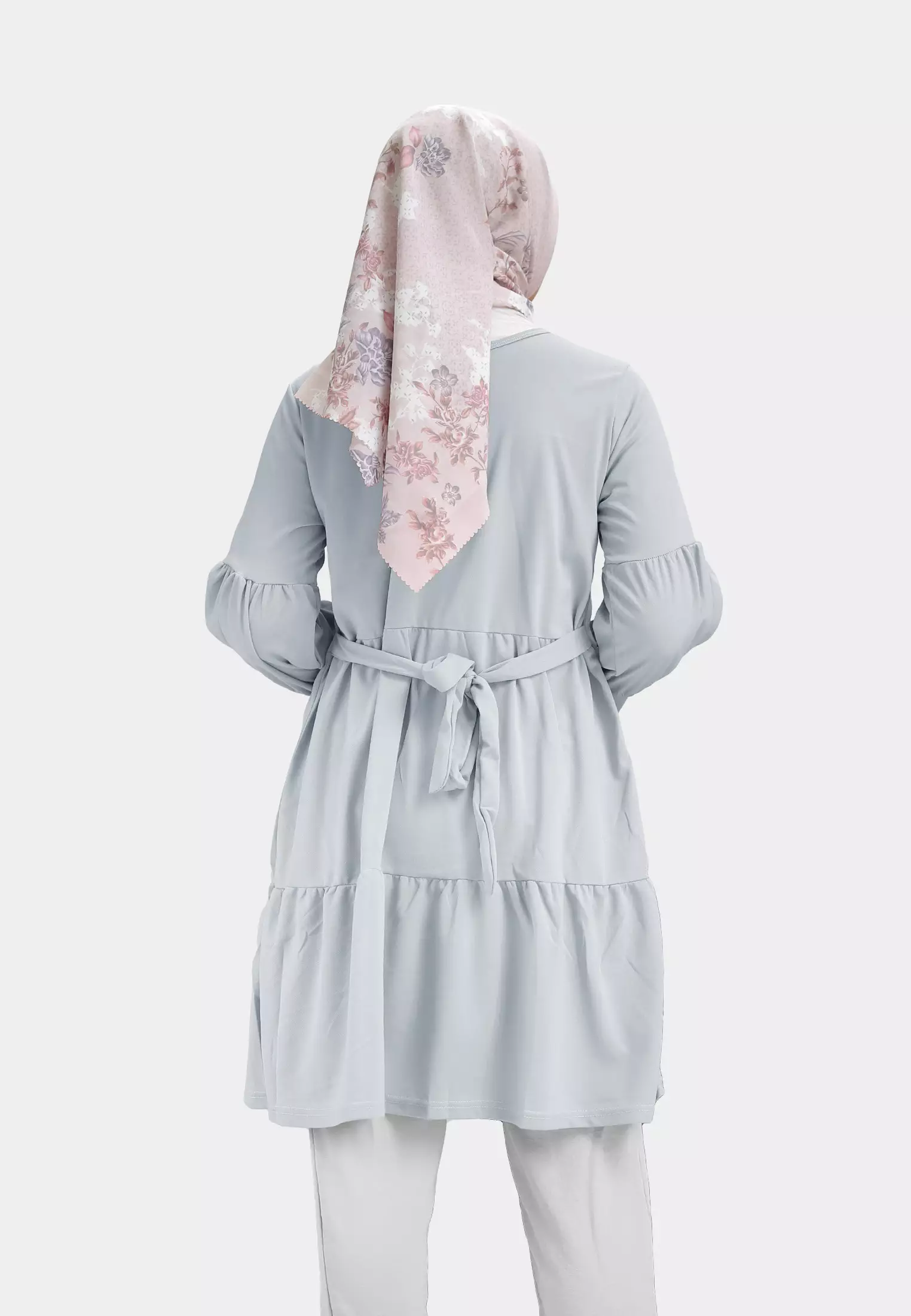 Pralisa Daily Tunic Blouse | Atasan Wanita Lengan Balon - Cloud Blue