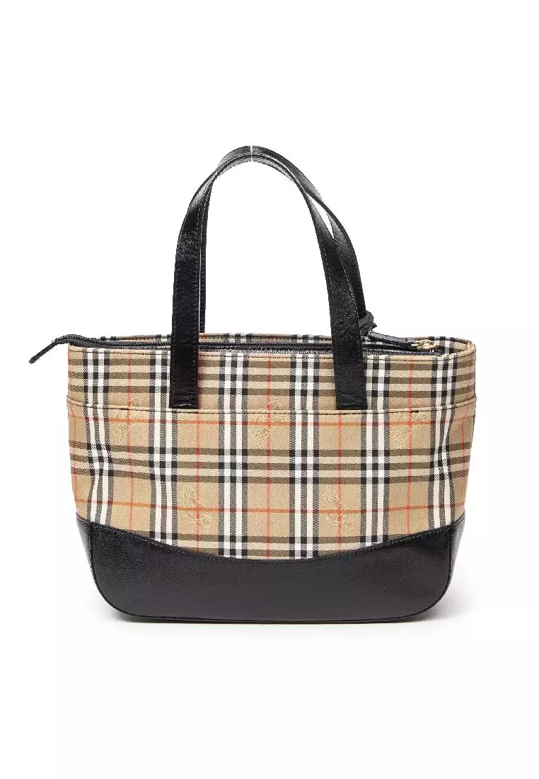 Burberry zip sale tote