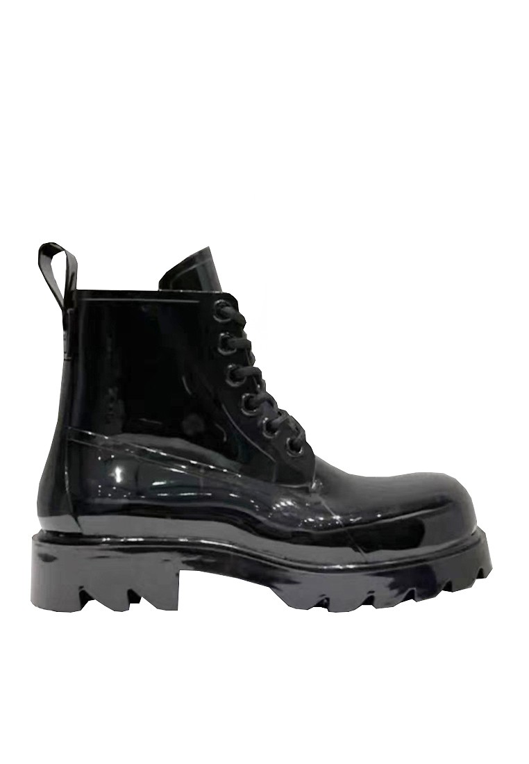 VANSA Unisex Jelly Lace-Up Platform Rain Boots VSU-R0195