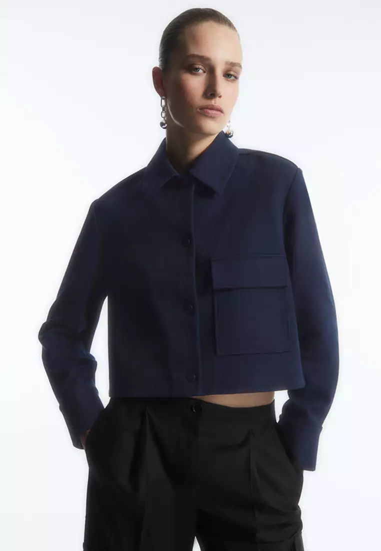 Cropped Twill Jacket