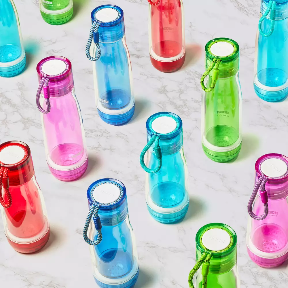 Zoku Green Active 16oz Suspended Core Bottle - Botol Kaca, Botol Kaca Plastik, Botol Minum