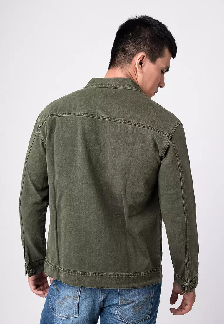 Jacket Jeans Green Army Premium