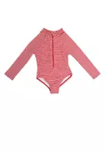 Varsity Red/Vanilla Crinkle Stripe