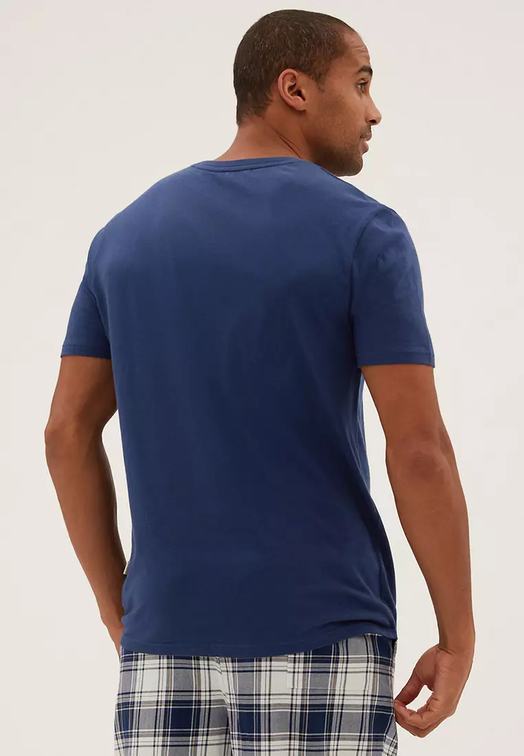 Pure Cotton Inactive Slogan Loungewear Top