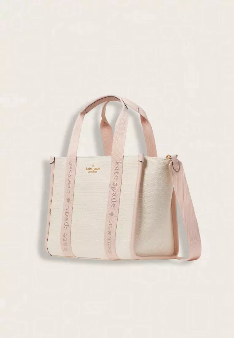 Kate Spade Kip Canvas Small Tote Rose Smoke Multi
