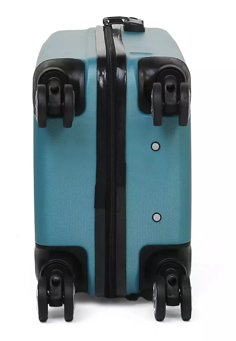 Caroline Koper Hardcase Unisex Size 18 Inch Tas Travel Large Compartment Material ABS+PVC Coated ORIGINAL - Green