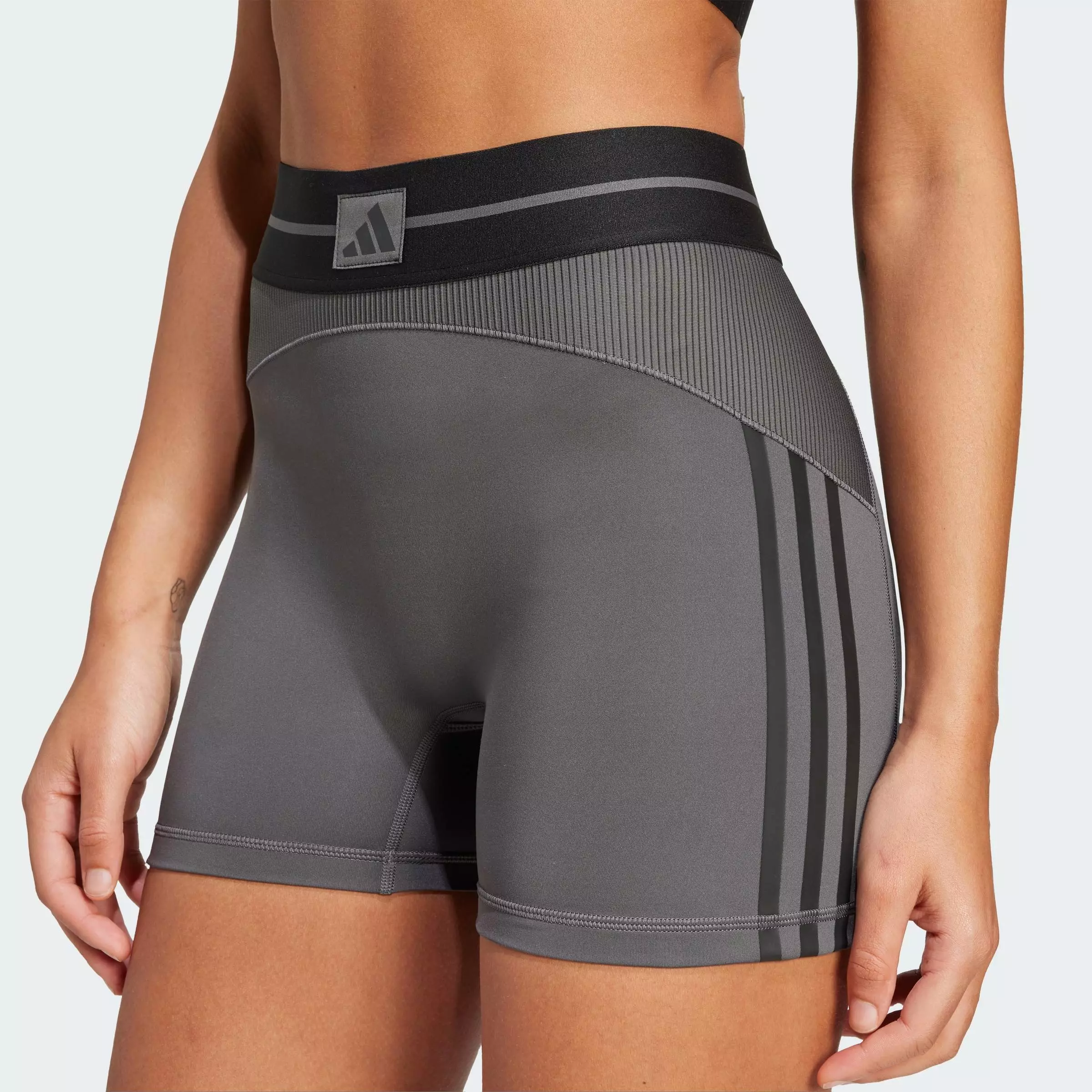 Gym & Training Hyperglam Rib 4 Short Leggings Women Grey JN2653