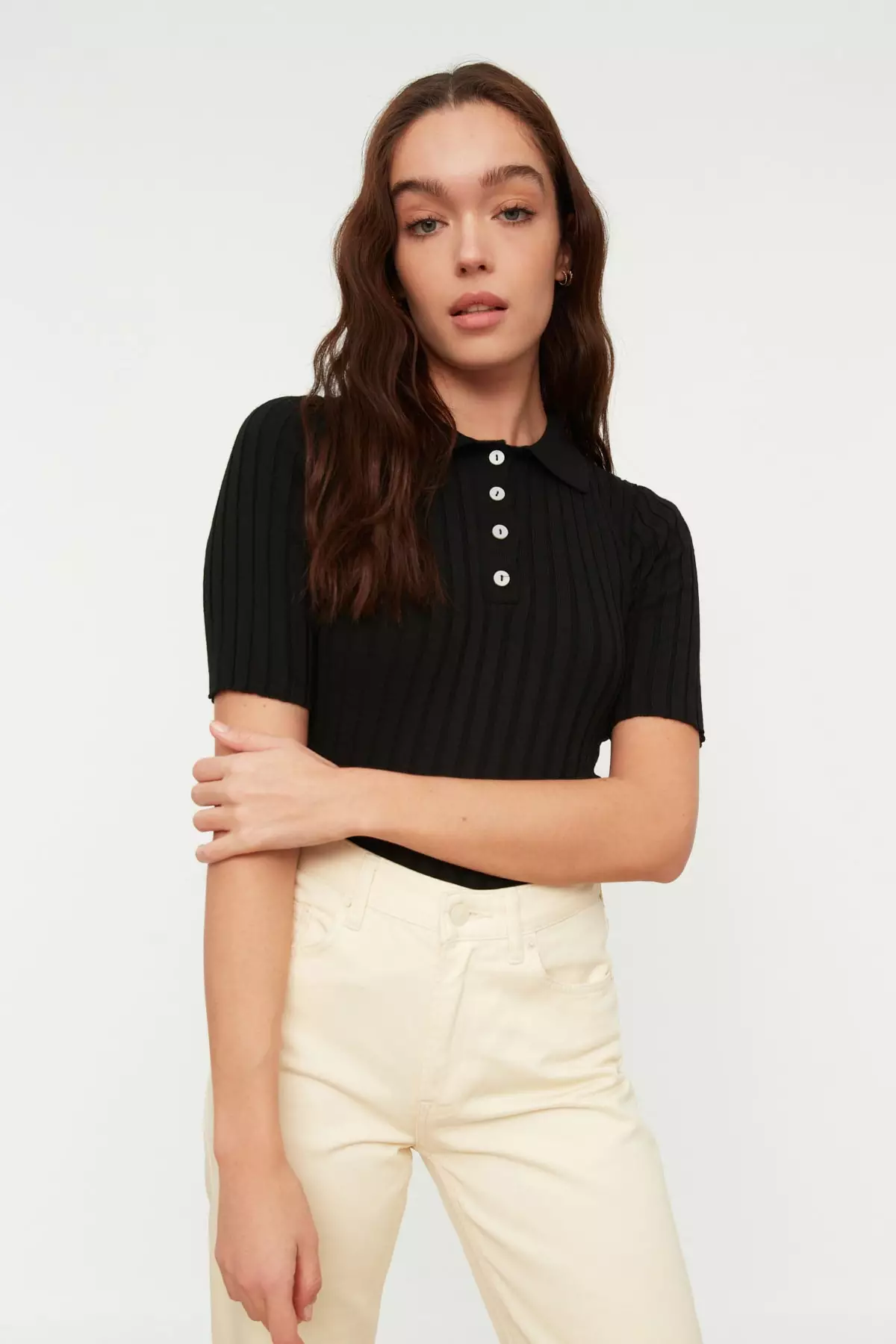 Polo Sweater Top