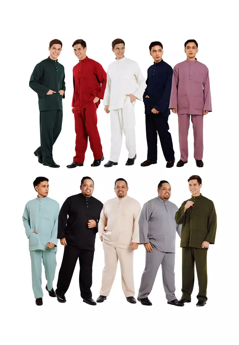Alain Delon Baju Melayu Regular Fit Sedondon anak Budak  - 19025001-39Navy