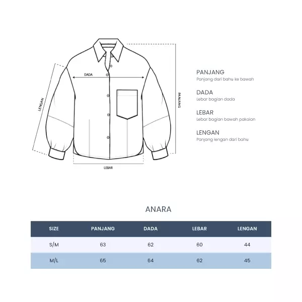 Kemeja Wanita Anara Black