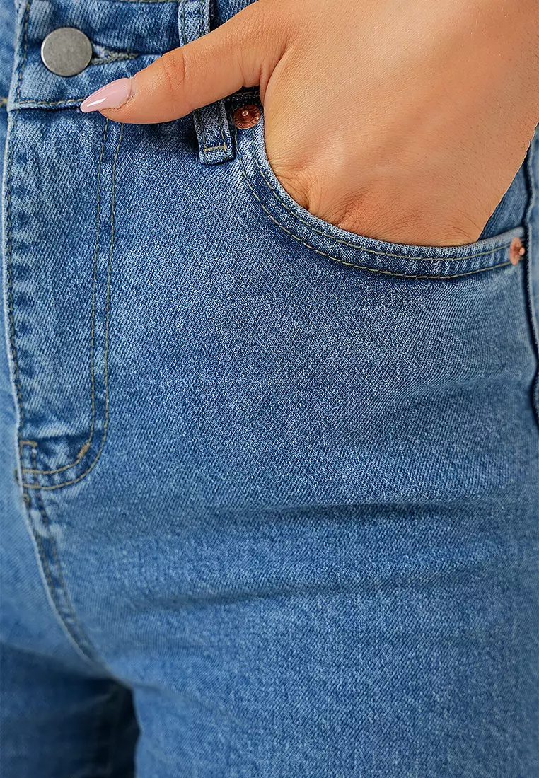 Women's Short Denim Shorts 5339 - Navy Blue