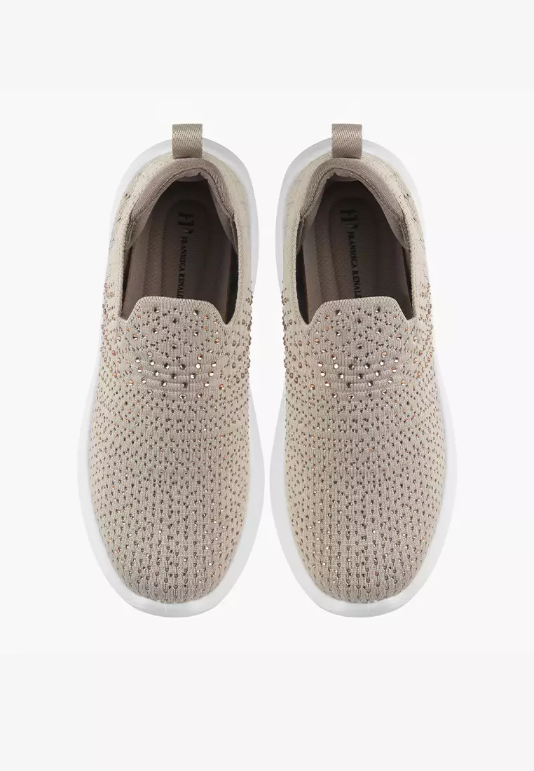 Sepatu Sneakers Slip on Knit Wanita L.Yelan