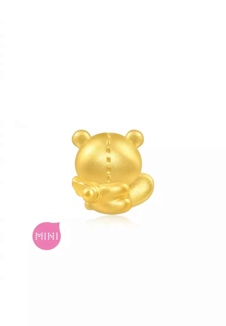 999 24K Solid Gold Love Sweet Heart Bear Charm 94690C (Bracelet not included)