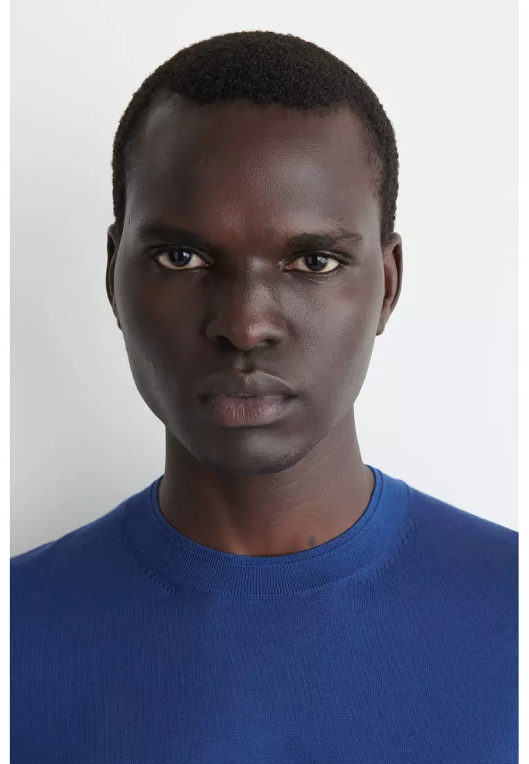 SLIM KNITTED SILK T-SHIRT