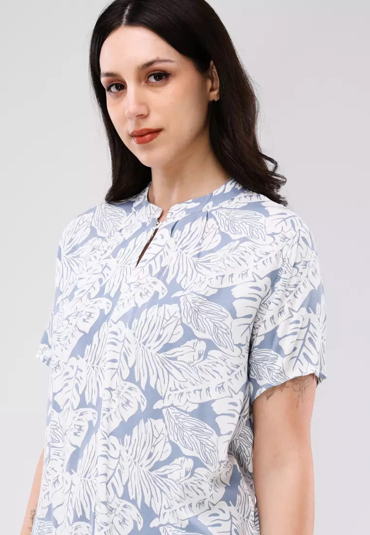 Short Sleeve Woven Blouse