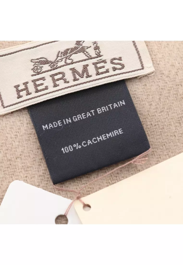 Pre-Loved Hermès Lectoverso Scarf beige Scarf cashmere beige