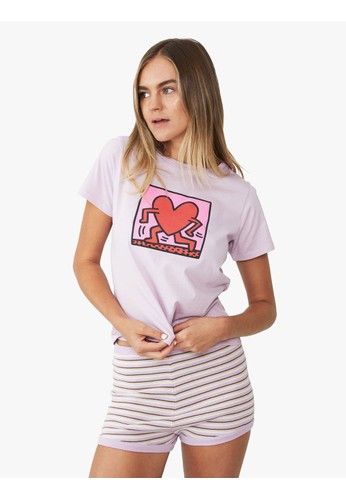 keith haring running heart