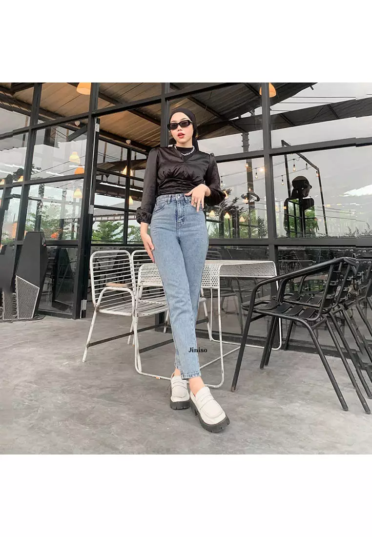 Highwaist Boyfriend Jeans 029 FEEL GOOD