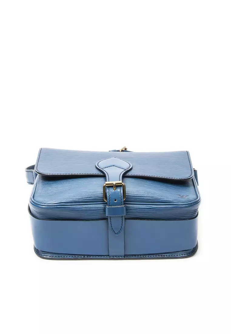 Pre-Loved Cartouchiere Black Stitching MM