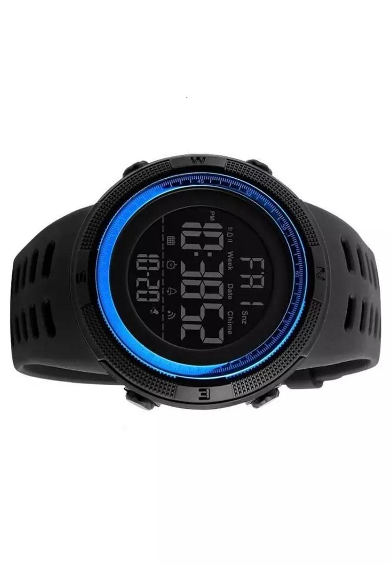 Jam Tangan Kasual Digital Pria Waterproof 50m Strap Tali Material Silicone HT65 ORIGINAL