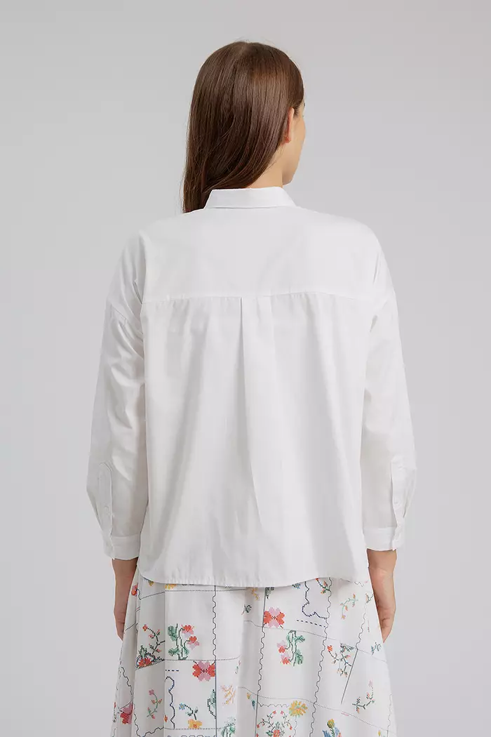 COTTONINK - Atasan Kemeja Wanita Off-white Jardin Marian #BestSeller