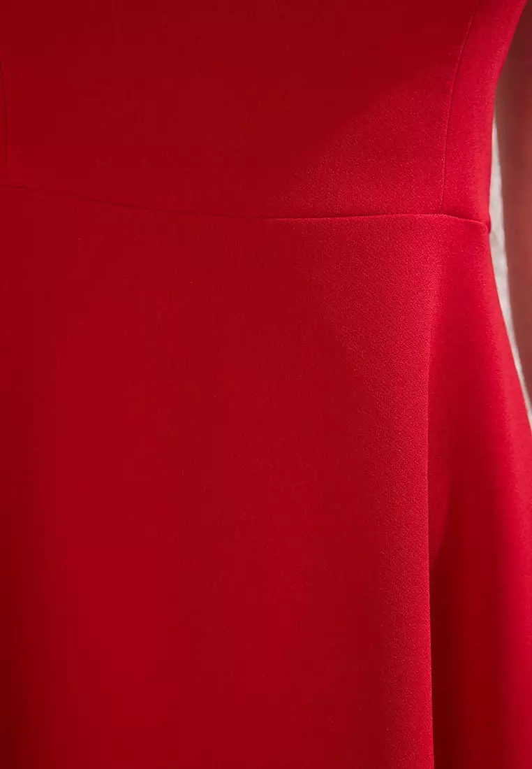 Red A Line Stylish Short Dress