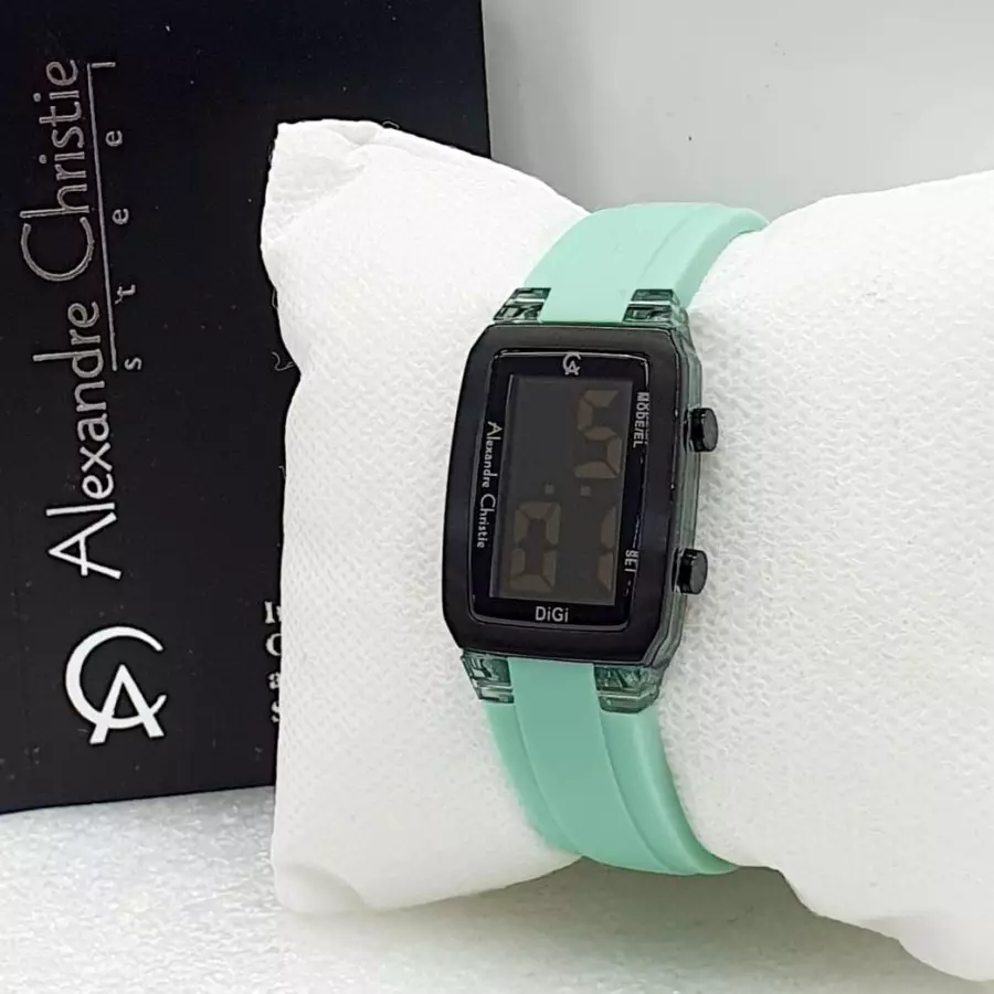 Alexandre Christie 9346 Karet Hijau Hitam Digital Cewek