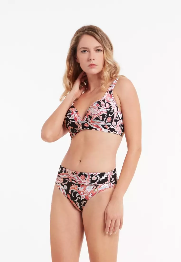 Grounded Culture Black Plus Cup Moulded Underwire Bikini Top