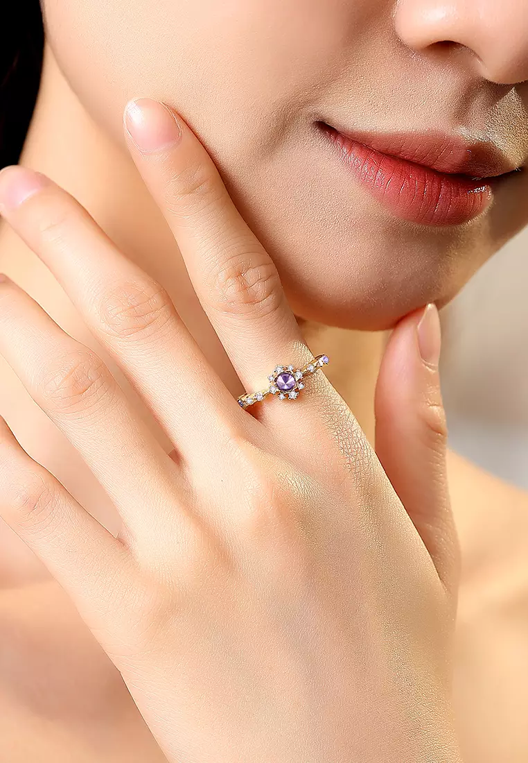 Cincin Wanita Korea Elegan Perhiasan Original Free Size Zircon 5A Cincin Cewek Berlian Rings