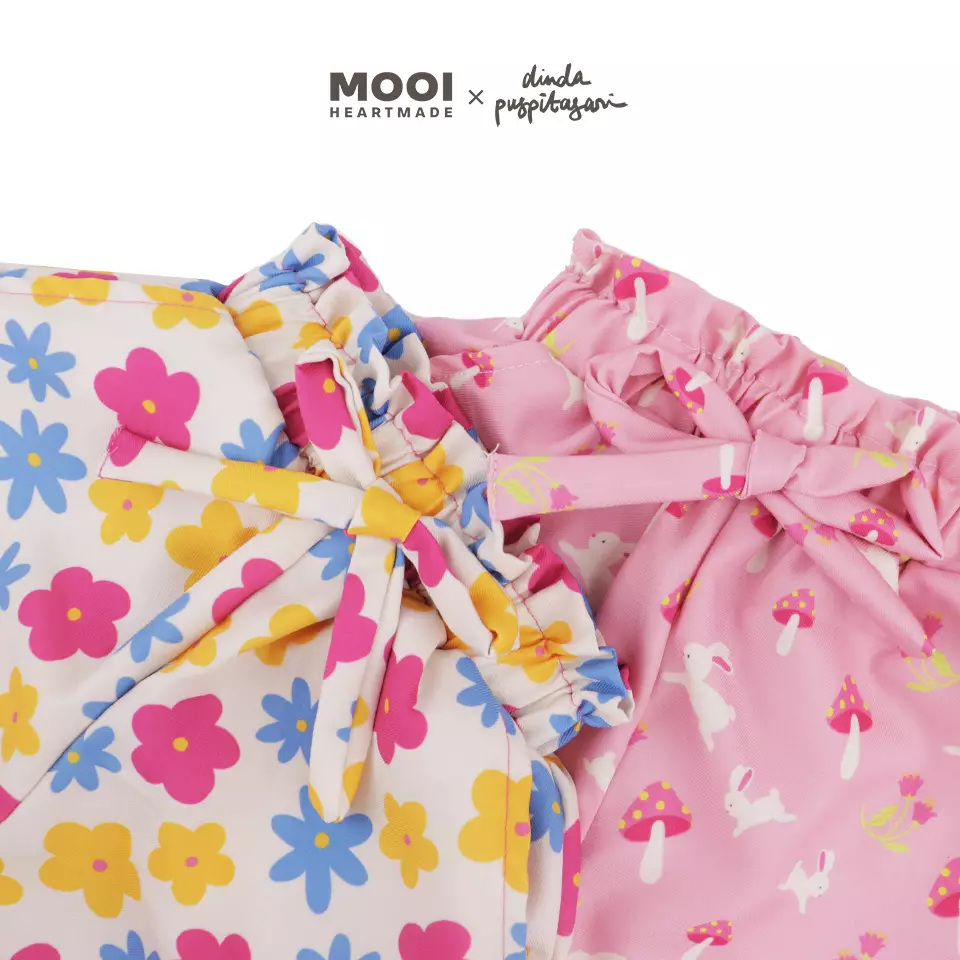 Mooi X Dinda Puspitasari Setelan Anak Perempuan Clarisse Set - Magenta