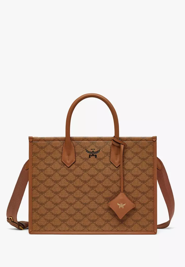 Mcm monogram sales tote bag