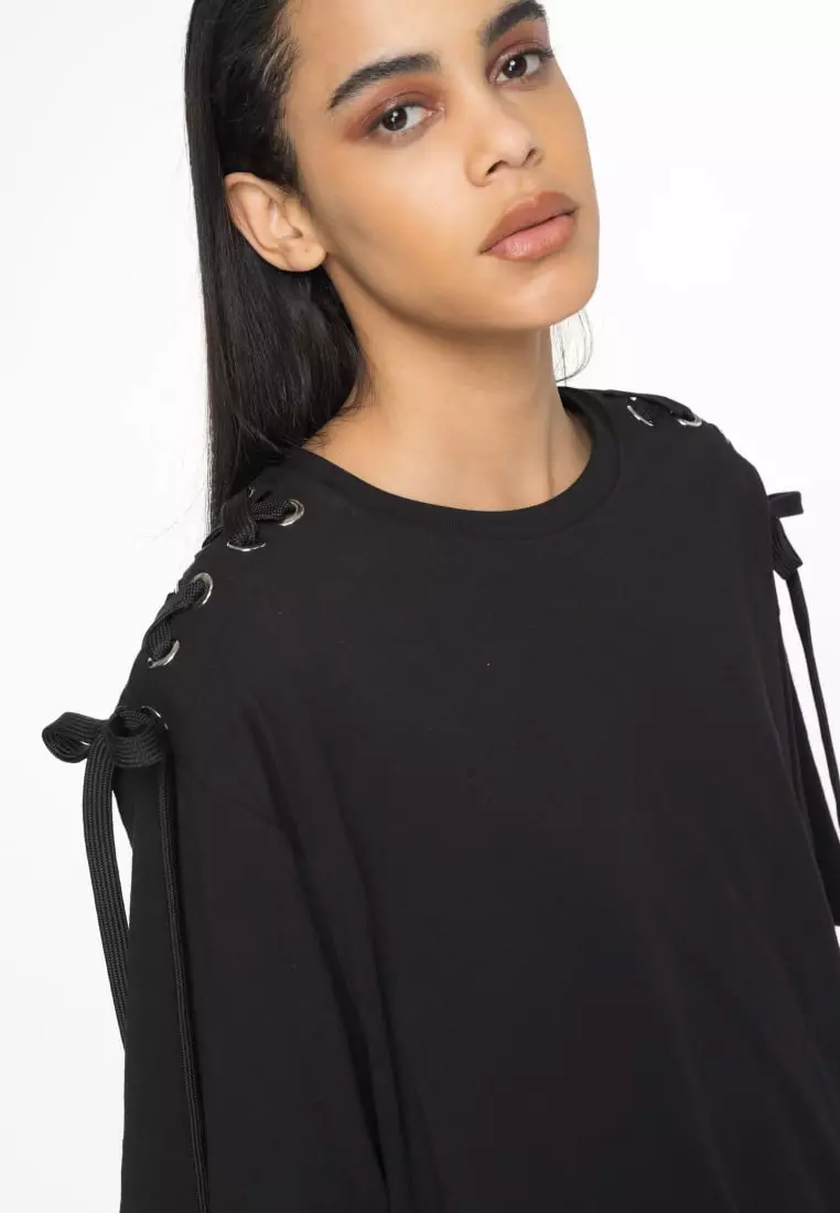 Tシャツ・カットソー PINKO 'Dylan' T-shirt Black PINKO T-SHIRT WITH LOVE BIRDS LOGO - Επώνυμο Store