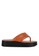 London Rag brown Sandal Thong Tali Lebar Kulit Imitasi Tan D0D59SH50A79DEGS_1