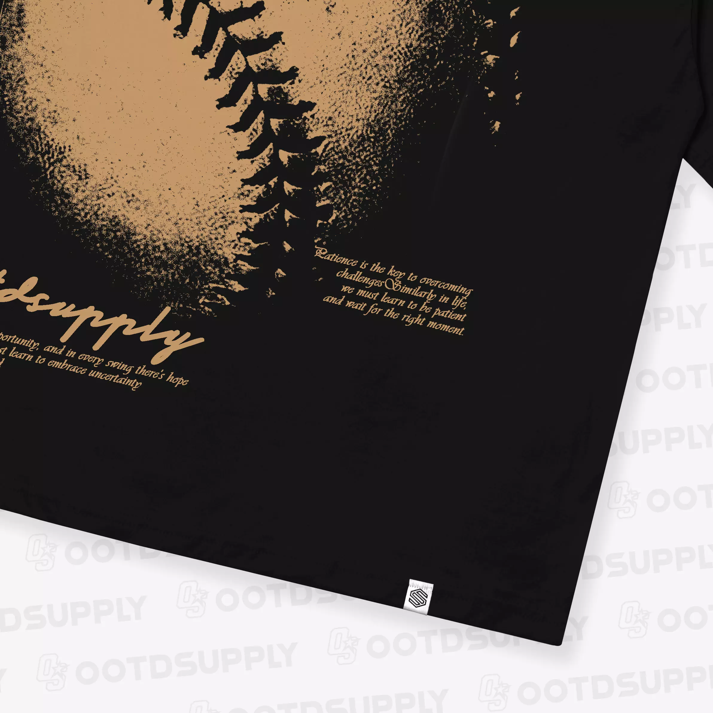 OOTDSUPPLY Boxy Fit Oversize Baseball Black & Green Bottle l Tshirt Boxyfit l Kaos Boxy OVZB008