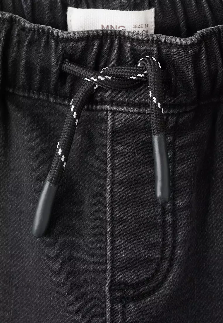 Slim Fit Drawstring Jeans