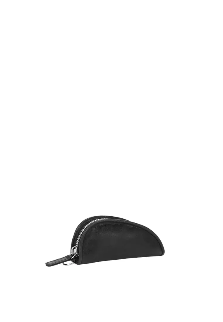 拉鏈鎖匙包 - 黑色