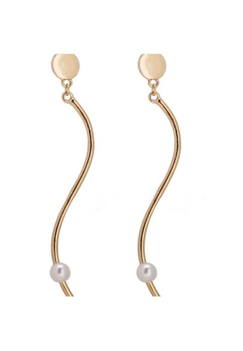 A-Excellence gold Line Drop Earrings FA5E6AC2BC7713GS_1
