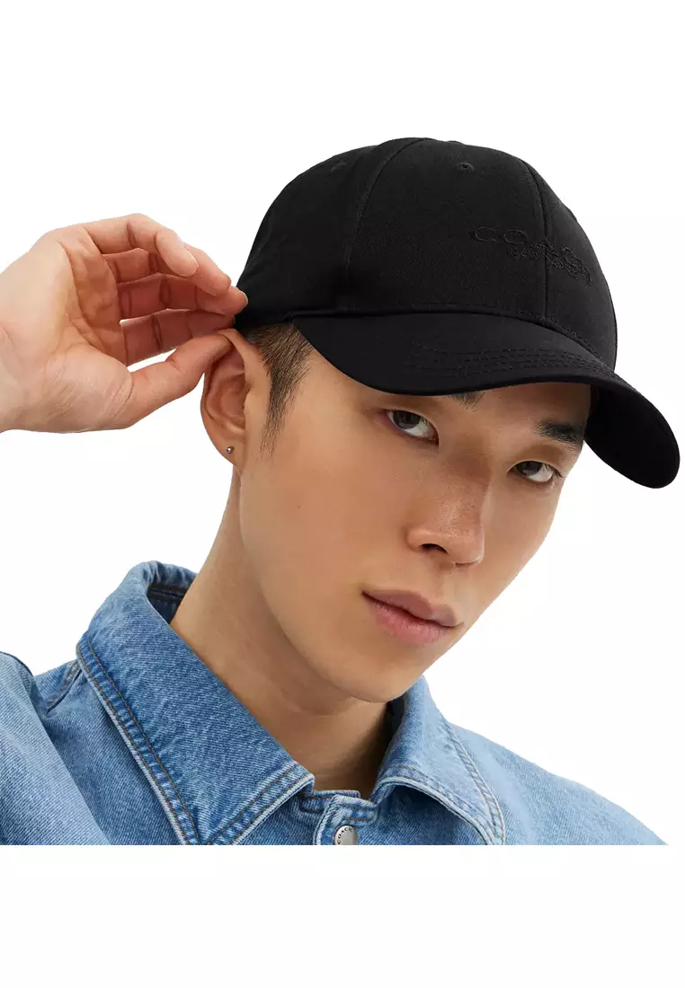 Embroidered Baseball Hat - Black