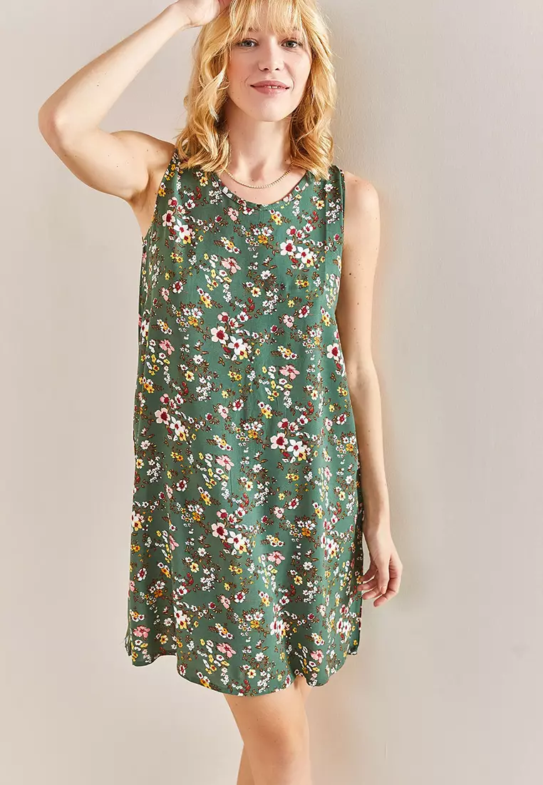 Viscose Sleeveless Mini Dress