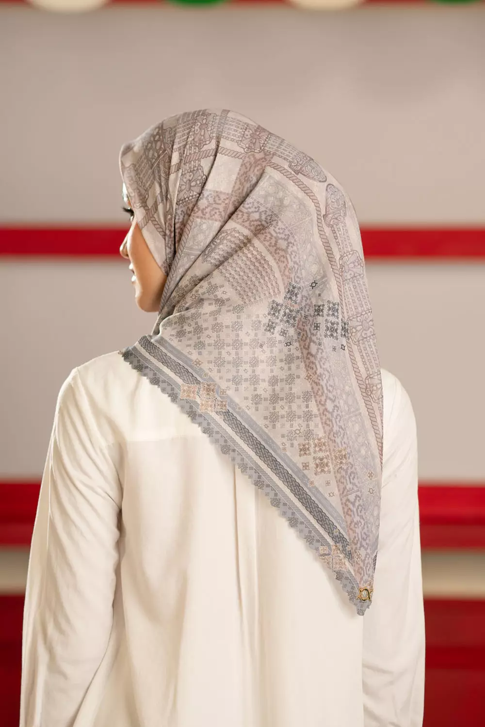 Klamby - Neera Scarf Ivory Calico