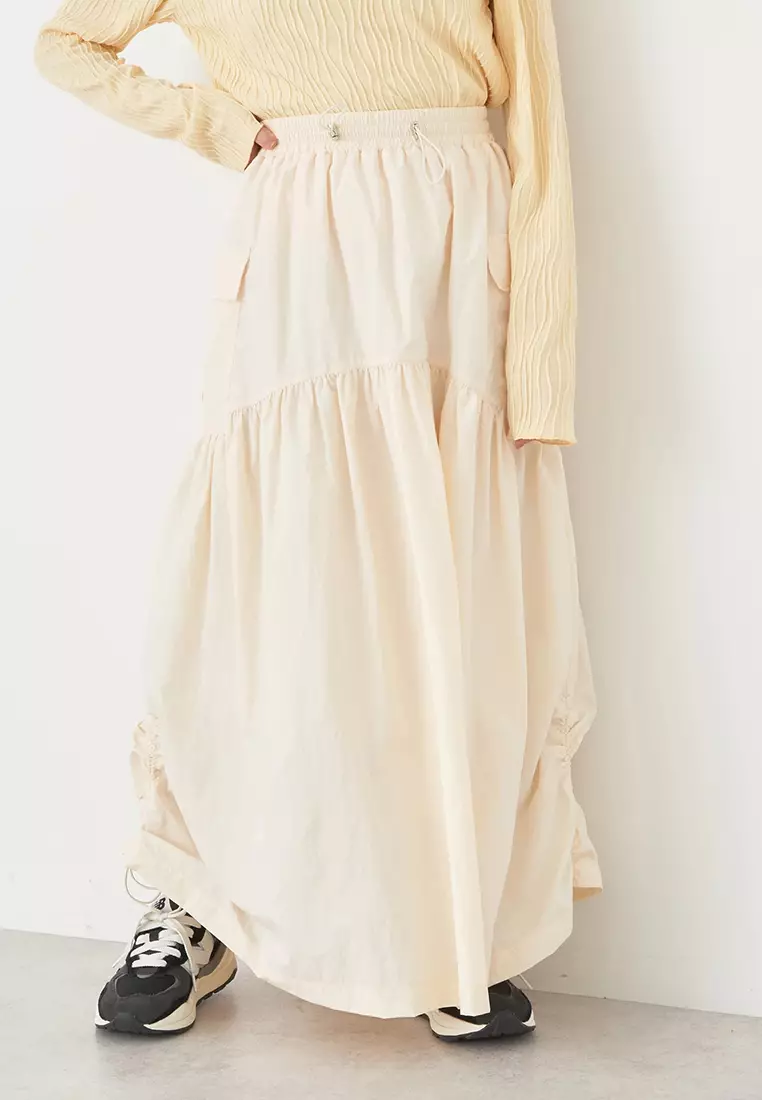 Earth, Music & Ecology - Inari Drawstring Skirt Ecru