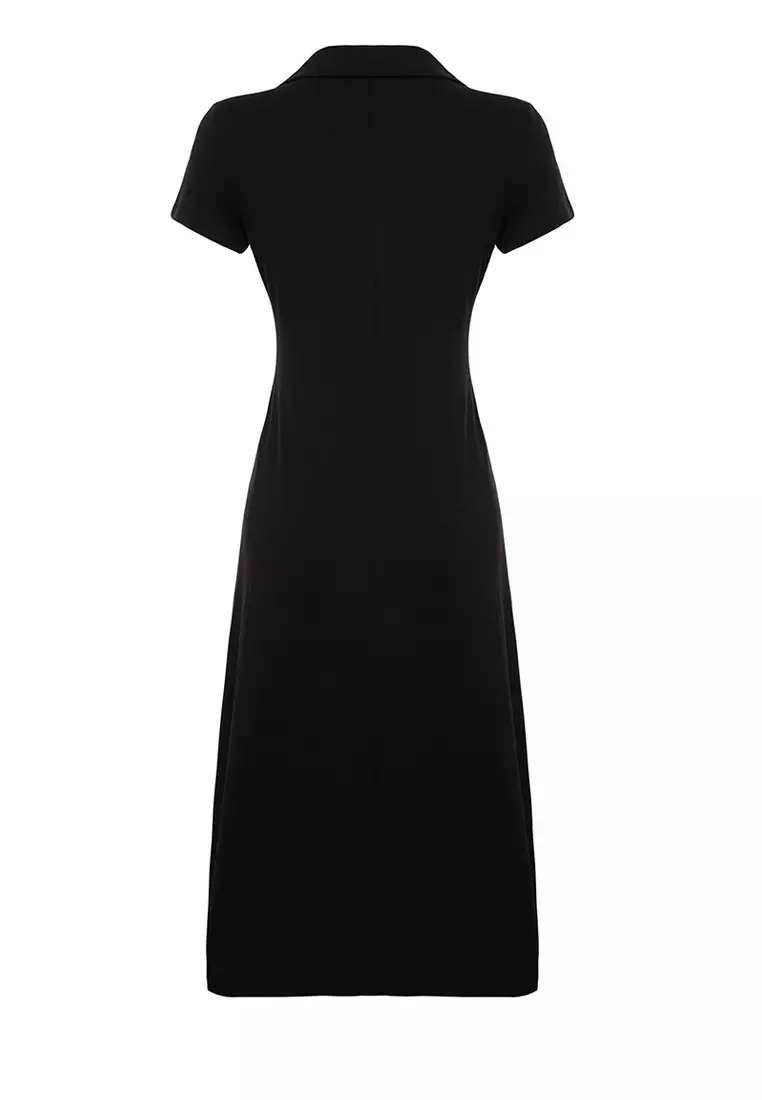 Short Sleeves Midi Dress