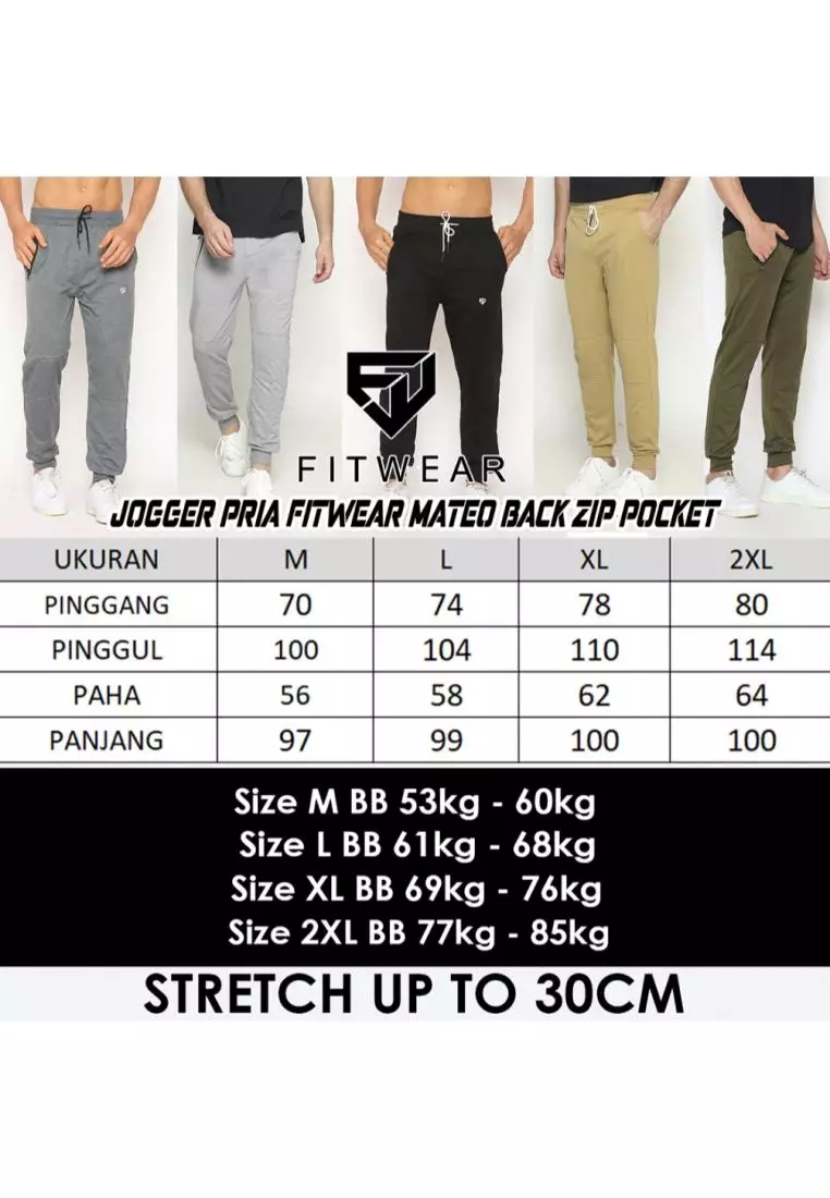 FITWEAR - JOGGER MATEO BACK ZIP POCKET - CREAM