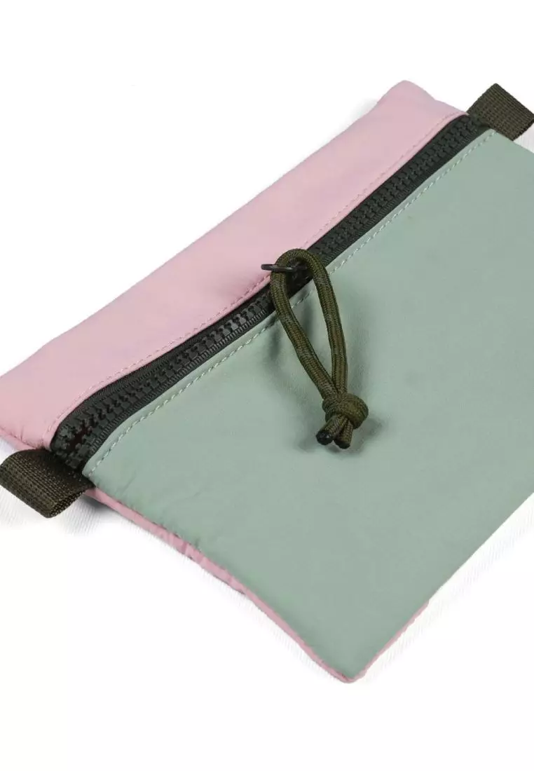 Crossing Tessa Colour Block Pouch Large - Mint/Powder Pink
