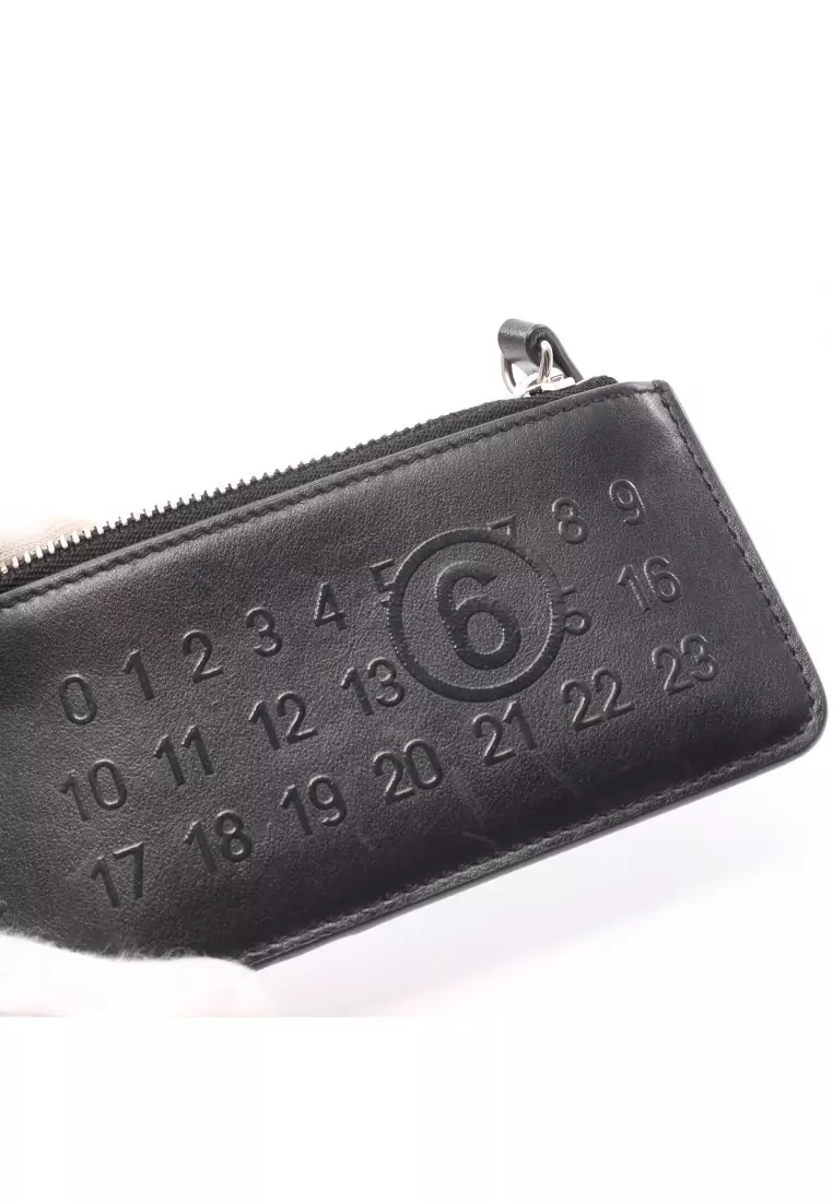 Maison margiela black coin discount purse keychain card holder