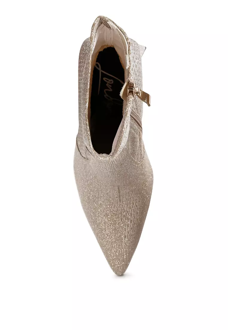 Gold block 2024 heel ankle boots