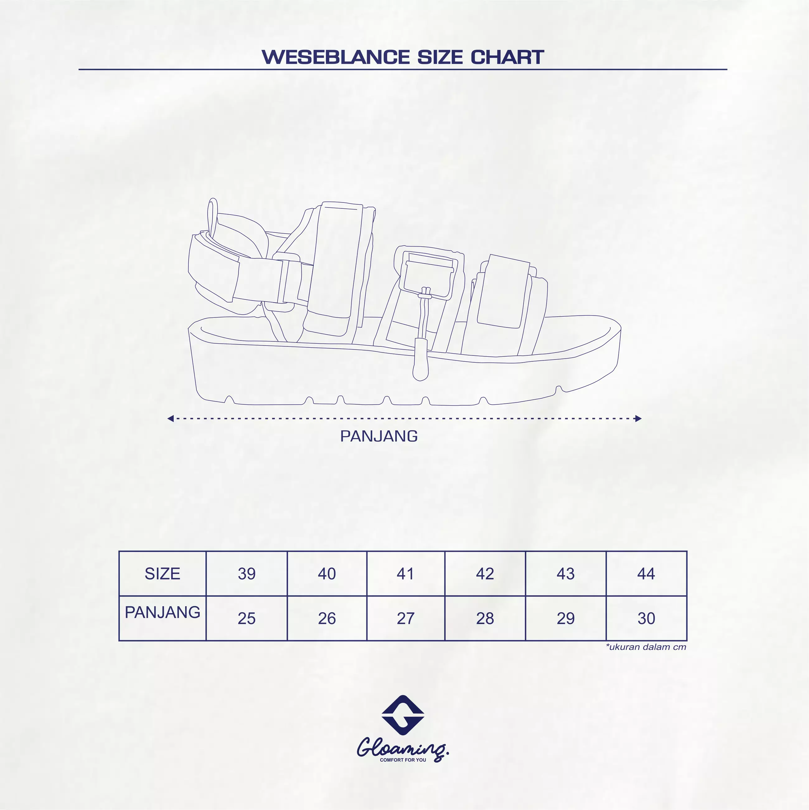 Weseblance Sandal Gunung Hitam unisex