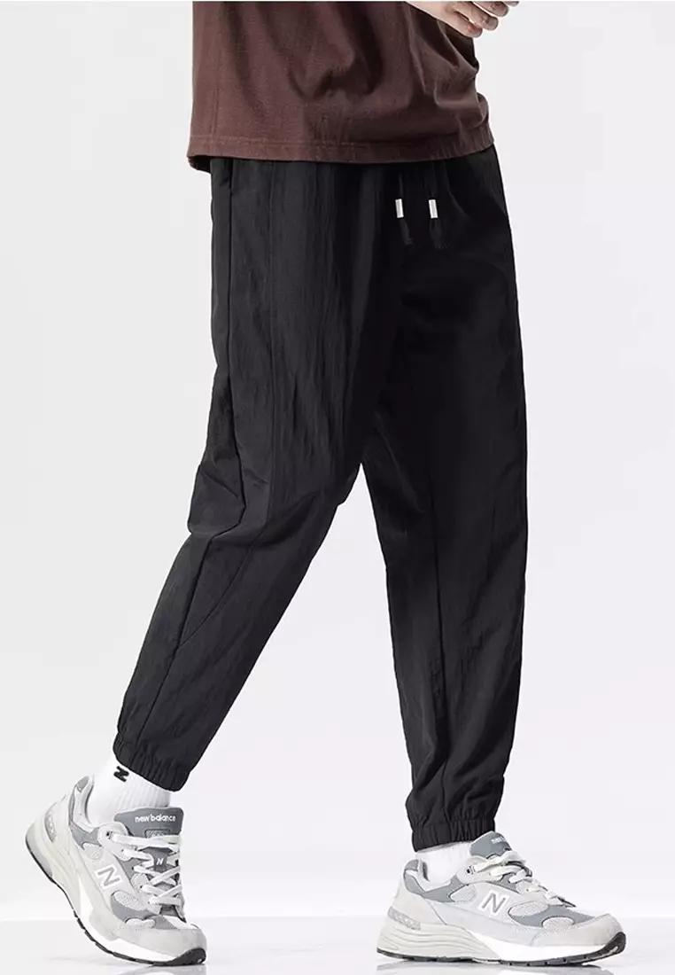 抽繩休閒束腳褲