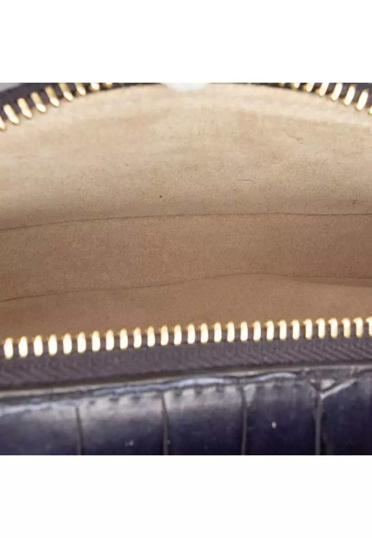 Pre-Loved Chloé Mini Croc Embossed Leather C Vanity Bag