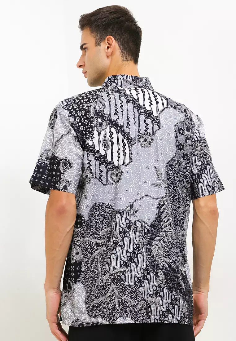 Aska Shirt Kemeja Batik Katun Trikot Lengan Pendek